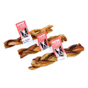 wholesale braided bully sticks bullysticks American bran white label supercan long lasting dog chew