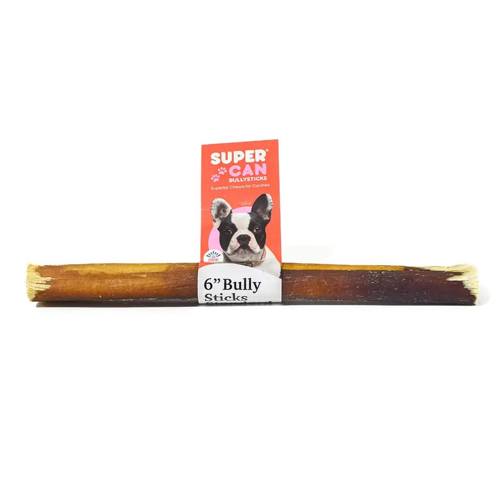 6 bully sticks for dogs jumbo #1 American label