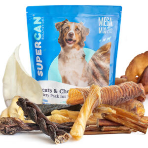 Supercan Bully Sticks Mega Mix Dog Chews Variety Pack (2lb)