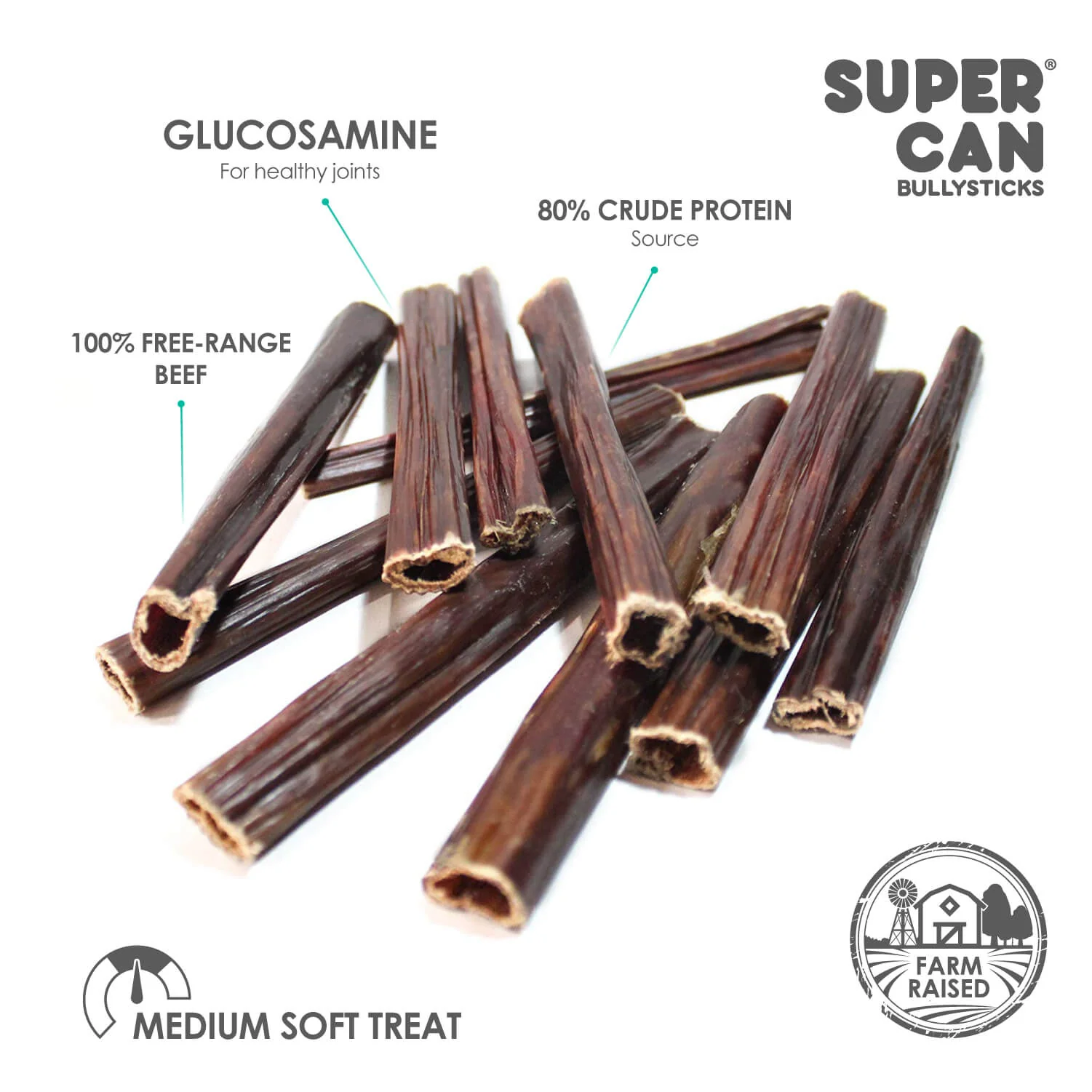 Happy dog enjoying Supercan beef gullet chews – more happy time, less worry